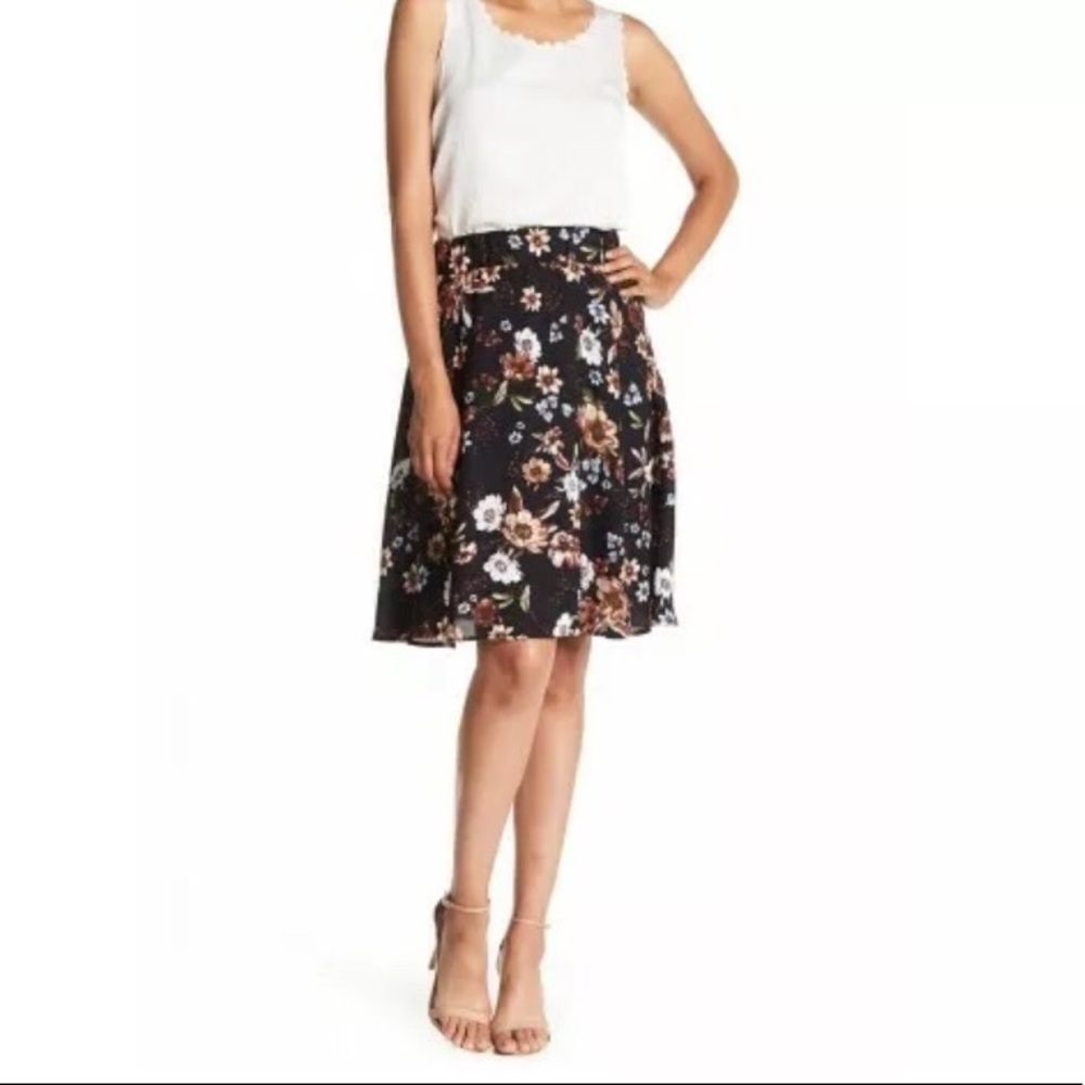 Philosophy size small floral A-line flared skirt